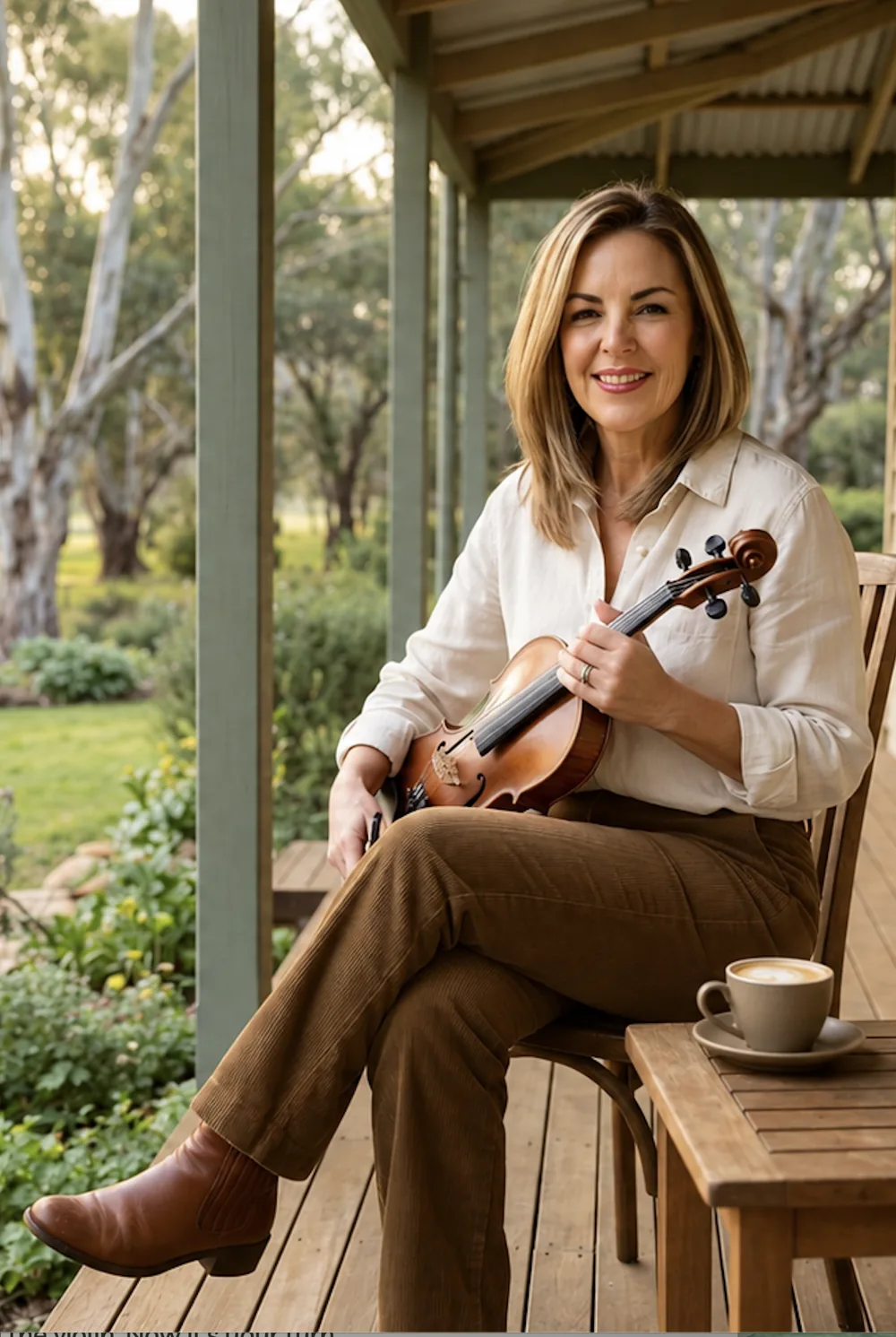 Violin teacher teaching 
